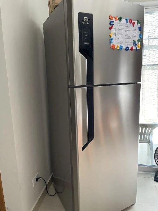 Geladeira Electrolux 480L Frost Free Duplex Inox Look 220V