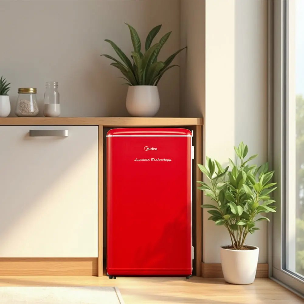Frigobar Retrô 93L Vermelho Inverter Bivolt Midea