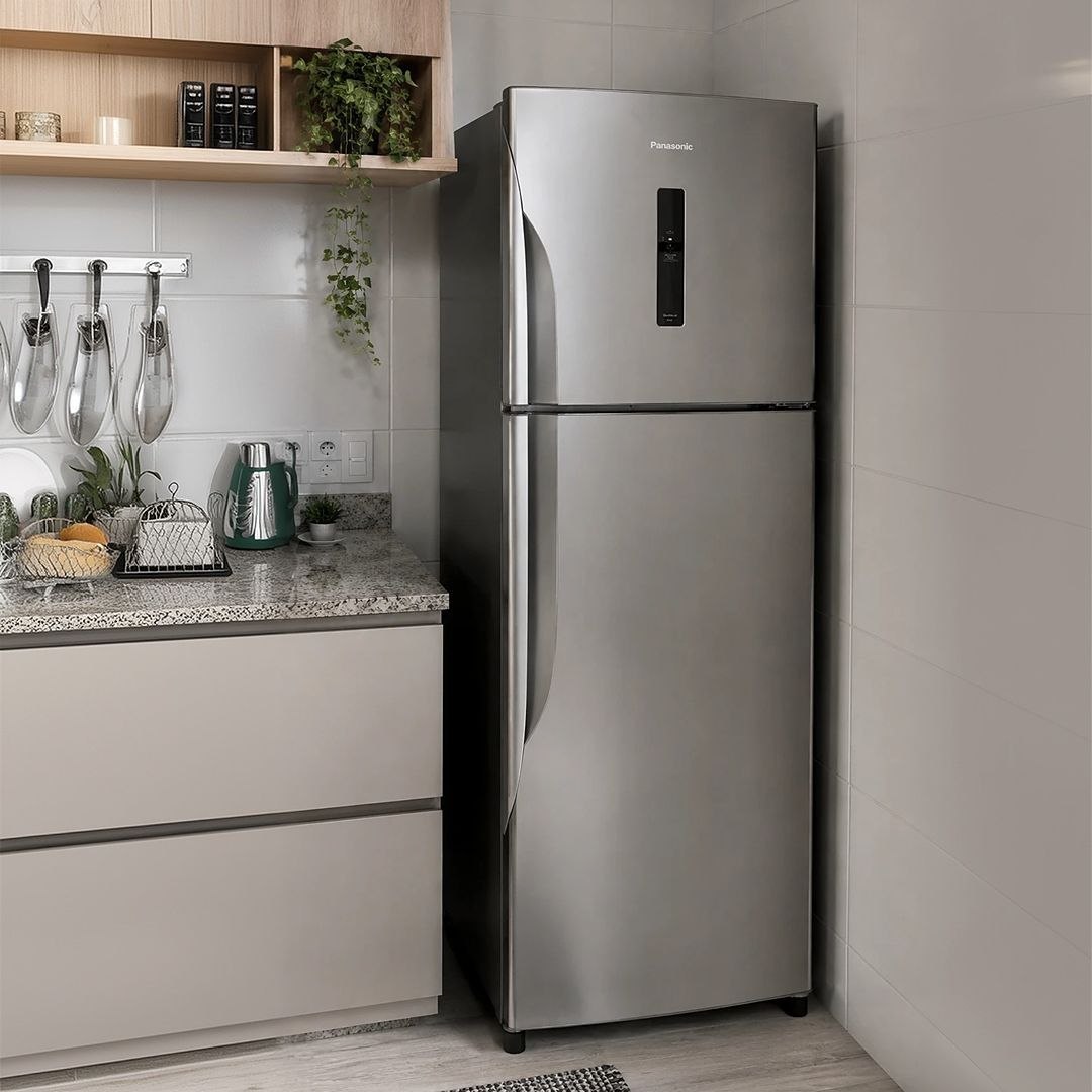 Refrigerador Panasonic Frost Free A+++ Inox 387L NR-BT41PD1XA 220V