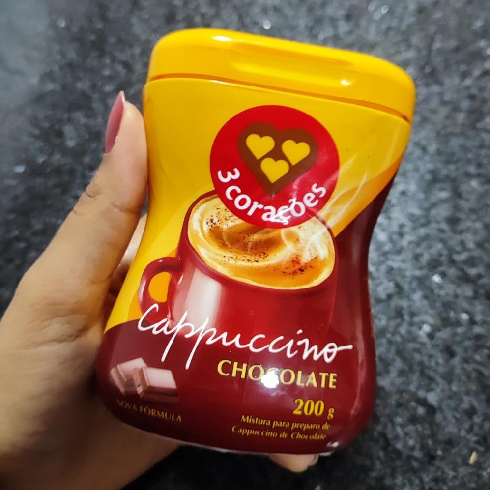 3 Corações Cappuccino Sabor Chocolate 200g