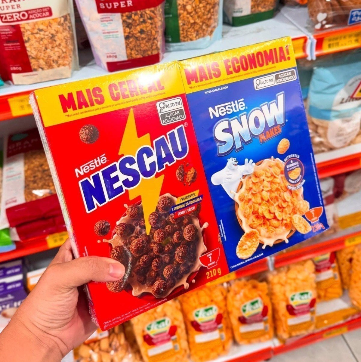 Kit Cereal Matinal Chocolate Nescau 210g + Snow Flakes 230g