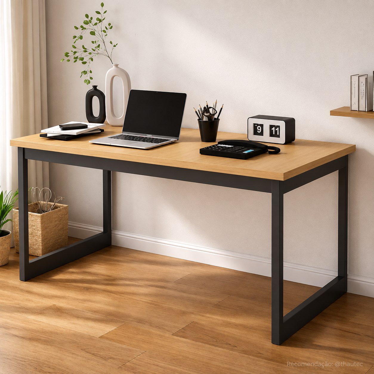 Mesa Escritório Industrial 150x60 Ferro Reforçado