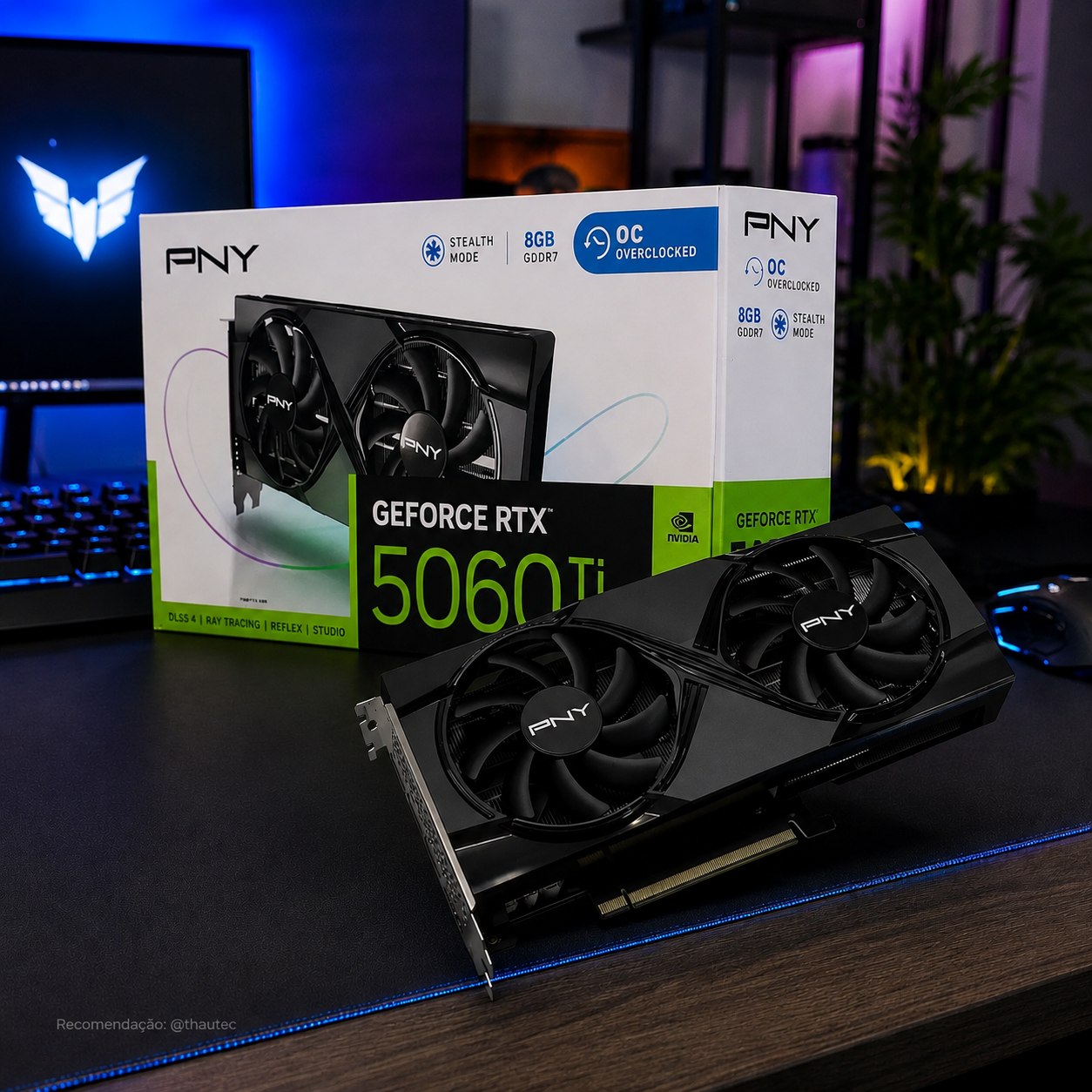 Placa de Vídeo GeForce Nvidia RTX 5060 Ti 8GB OC GDDR7