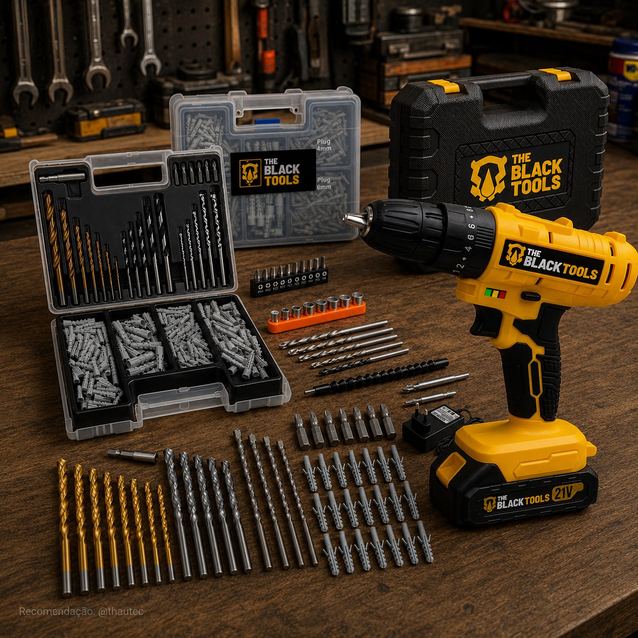 Parafusadeira e Furadeira de Impacto 21V Black Tools TB-21PZ