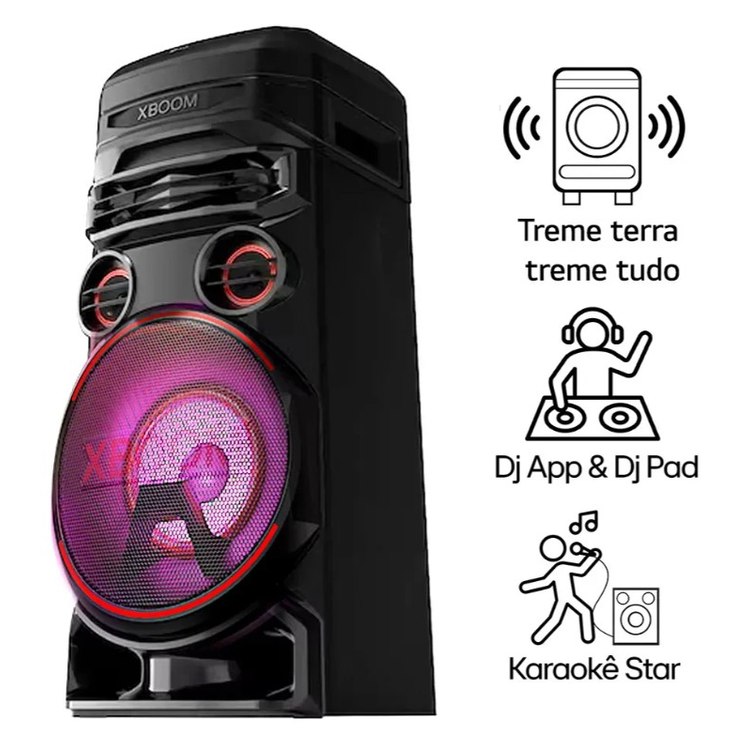Torre de Som LG XBOOM RNC7 com Karaokê e Iluminação
