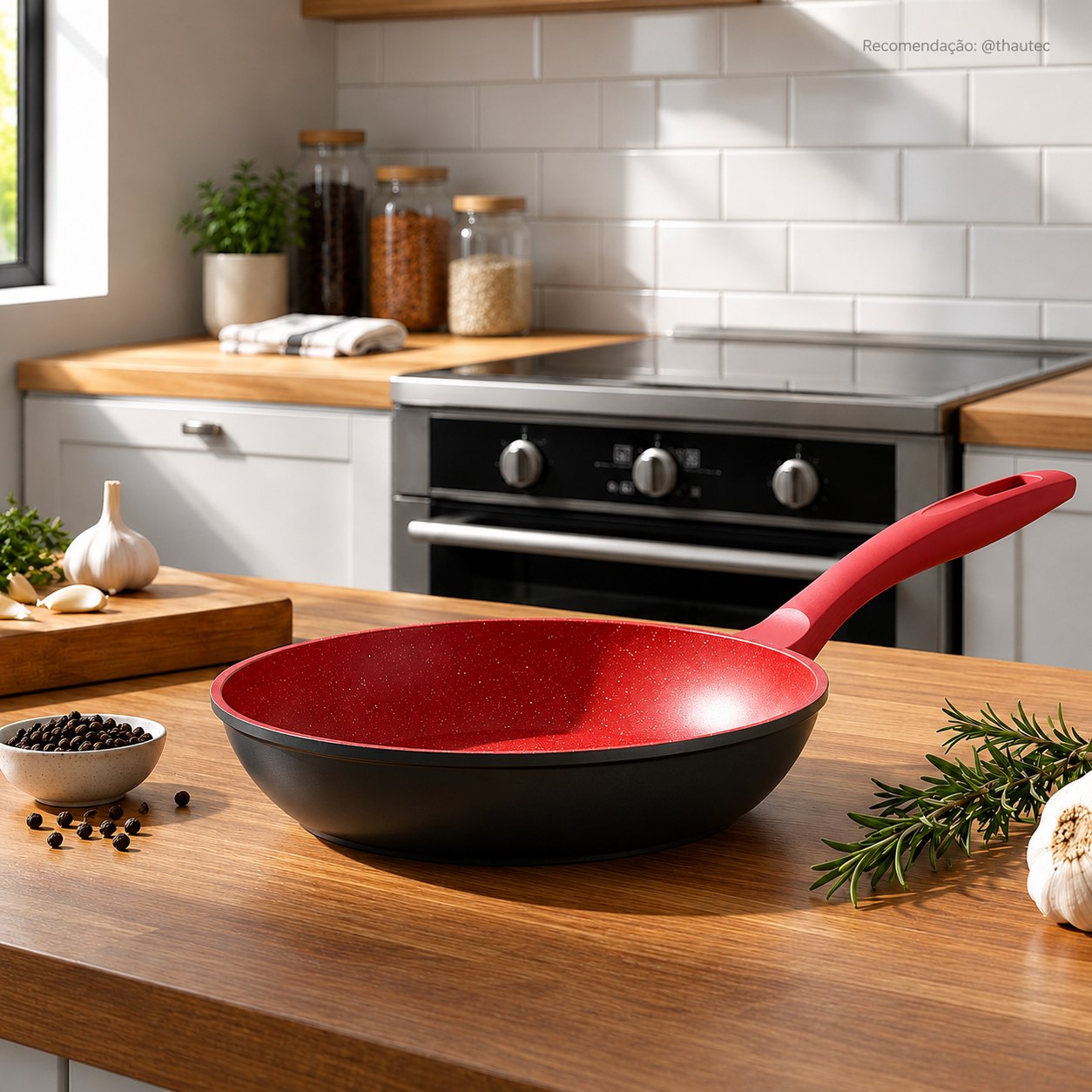Frigideira Polishop Sauté Grand Vermelha 24cm Flavorstone