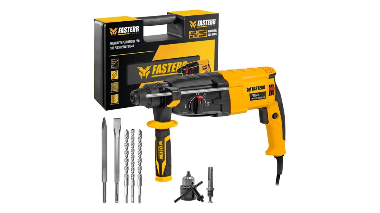 Martelete Perfurador 820W com Kit Acessórios 127V