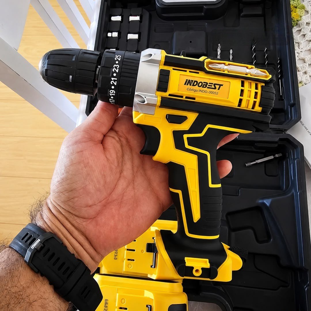 Parafusadeira Furadeira 48V Profissional com 2 Baterias