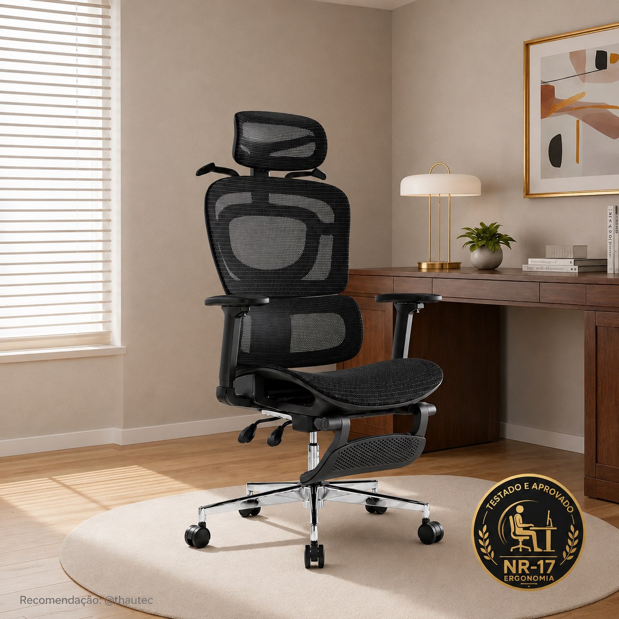 Cadeira de Escritório Ergonômica Giratória Corsair P04 Malha