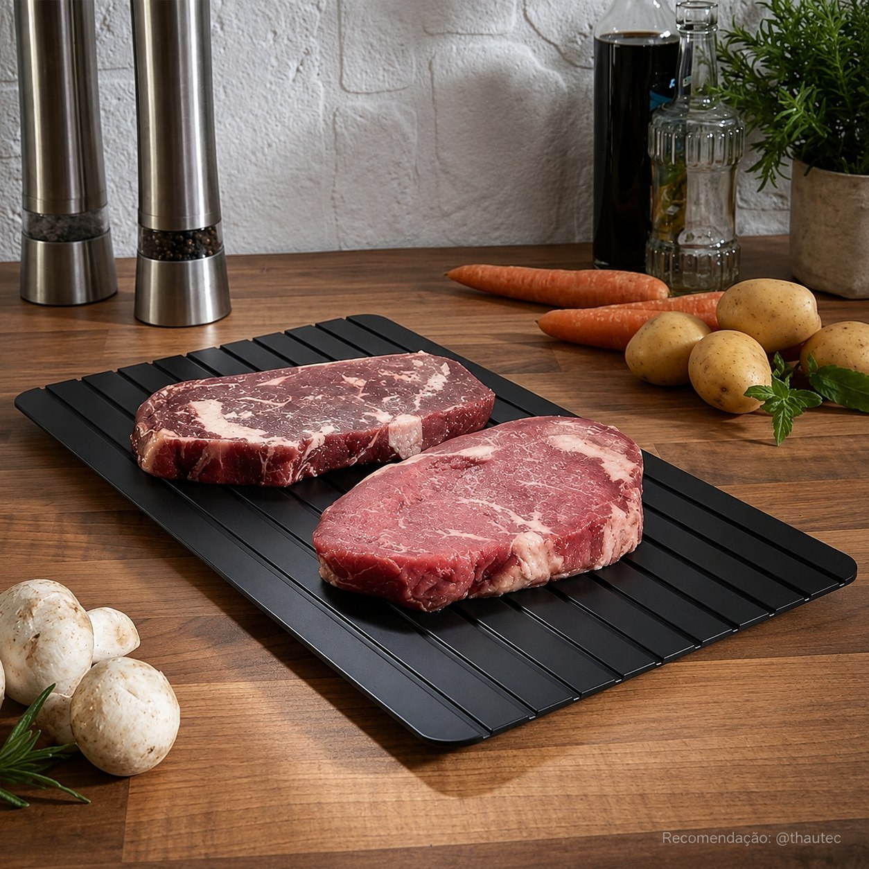 Tábua Mágica Descongelar Rápido Carne e Alimentos Defrost 23x16,5cm