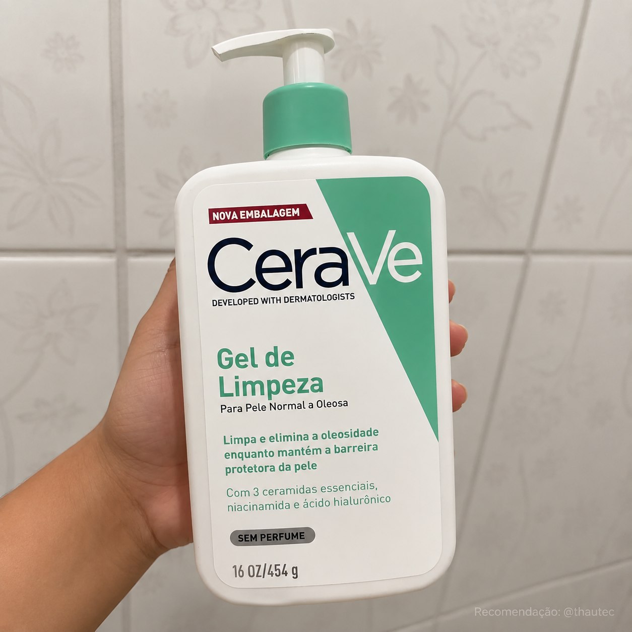 Gel de Limpeza Facial CeraVe 454g Ácido Hialurônico