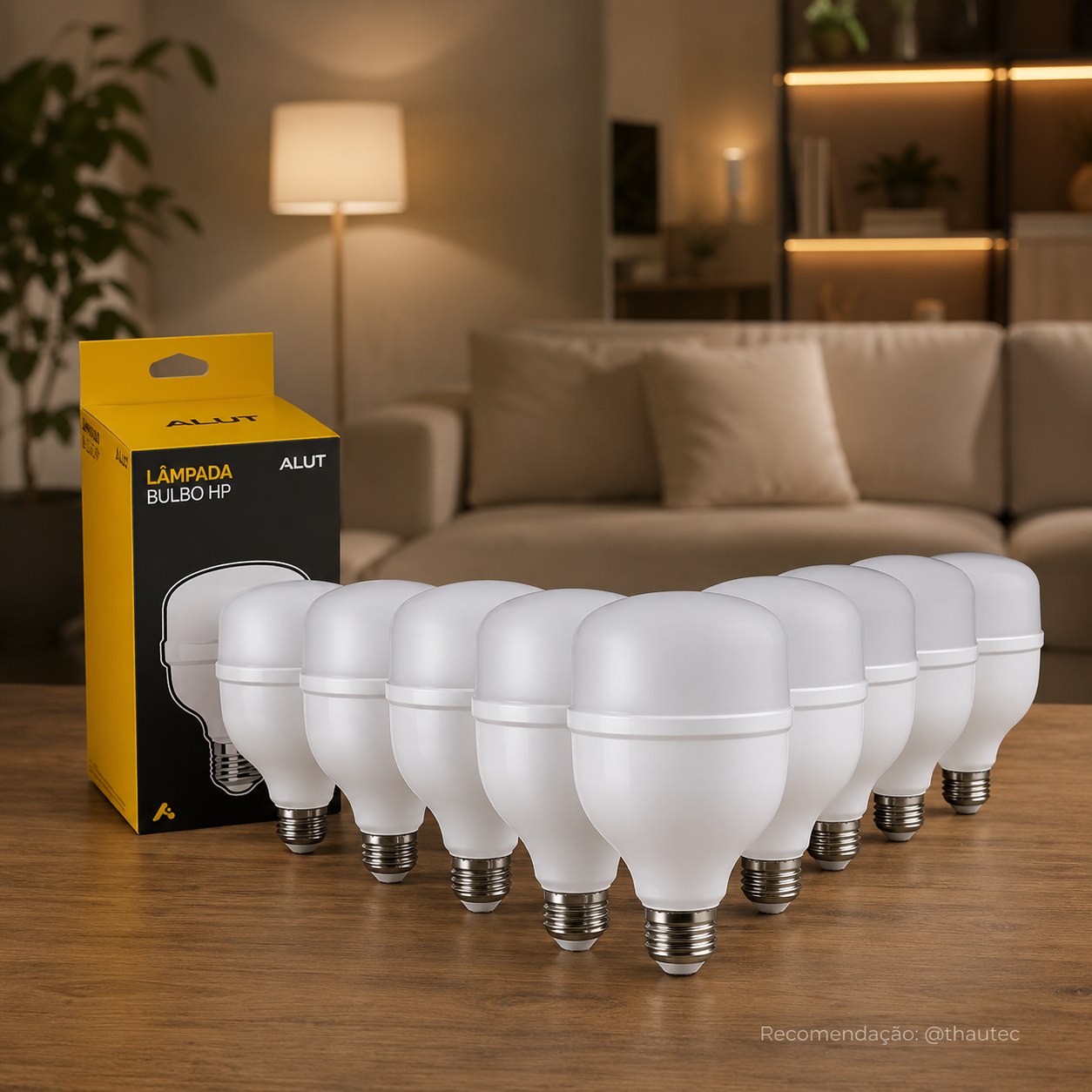 Kit 10 Lâmpadas LED Bulbo 50W Branco Frio 6500K E27 Bivolt