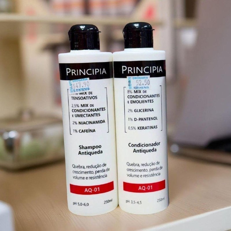 Kit Shampoo e Condicionador Antiqueda Principia AQ-01