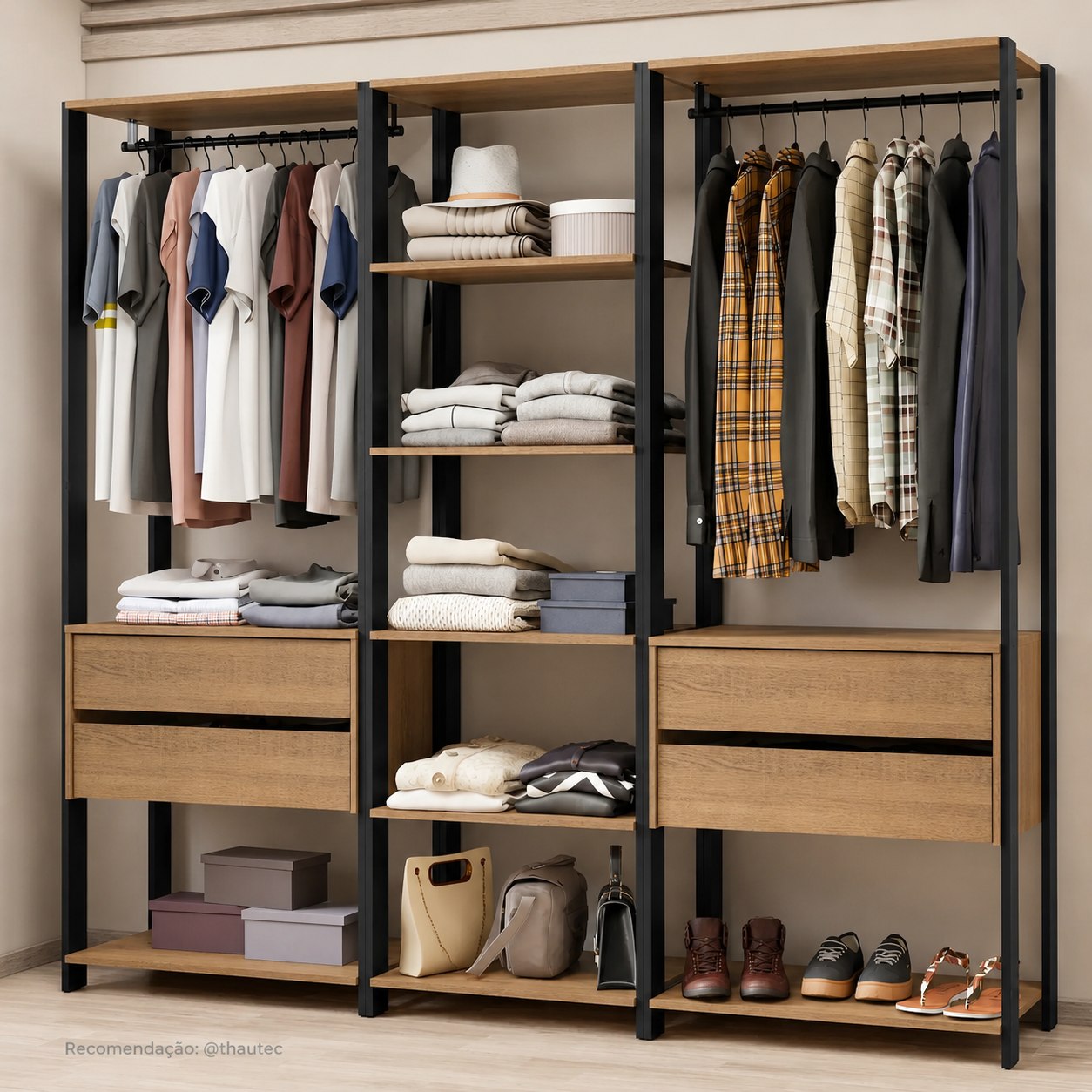 Guarda-roupa Closet Modulado Valencia 199cm Madesa