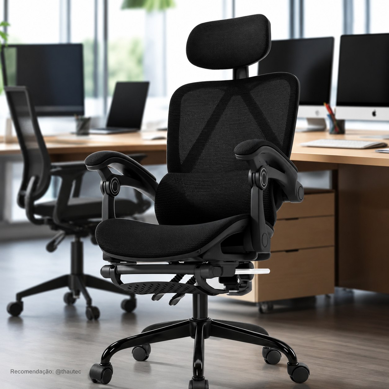 Cadeira de Escritório Ergonômica Premium Python Fly Preto