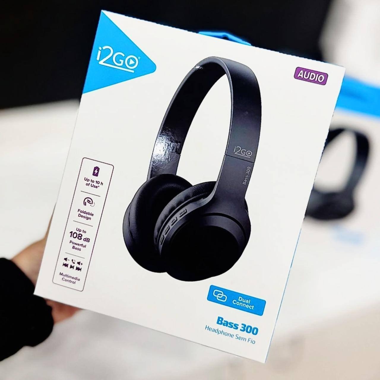I2GO Headphone Bass 300 Bluetooth com Microfone