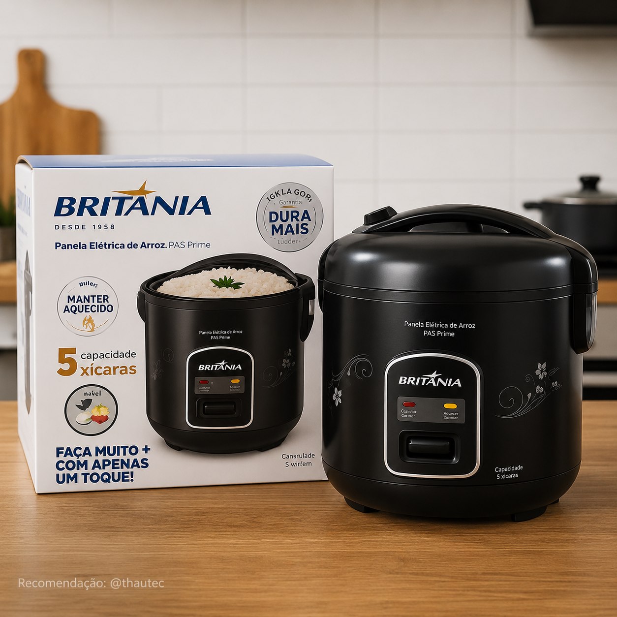Panela de Arroz Britânia Prime Preta 110V PA5