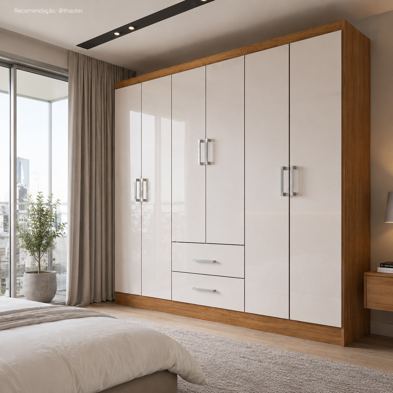 Guarda-roupa Casal Australia 6 Portas 2 Gavetas