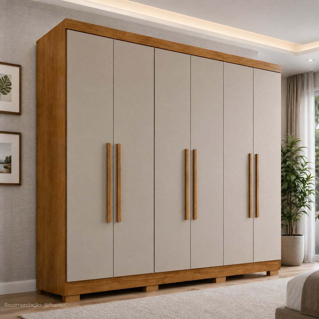 Guarda-roupa Casal 6 Portas 2 Gavetas França Wt Espresso