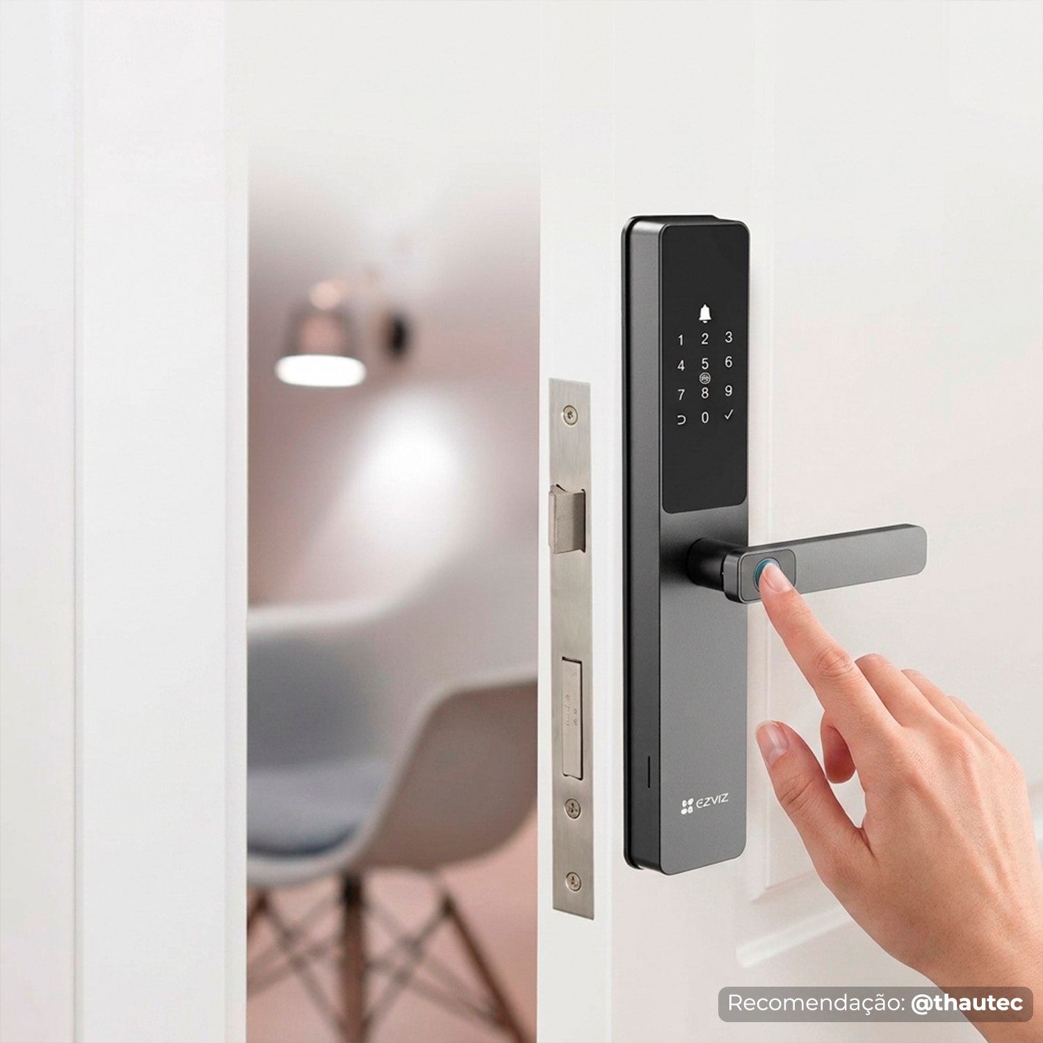 Fechadura Digital Wi-Fi Biometria EZVIZ DL05 à Prova d'Água