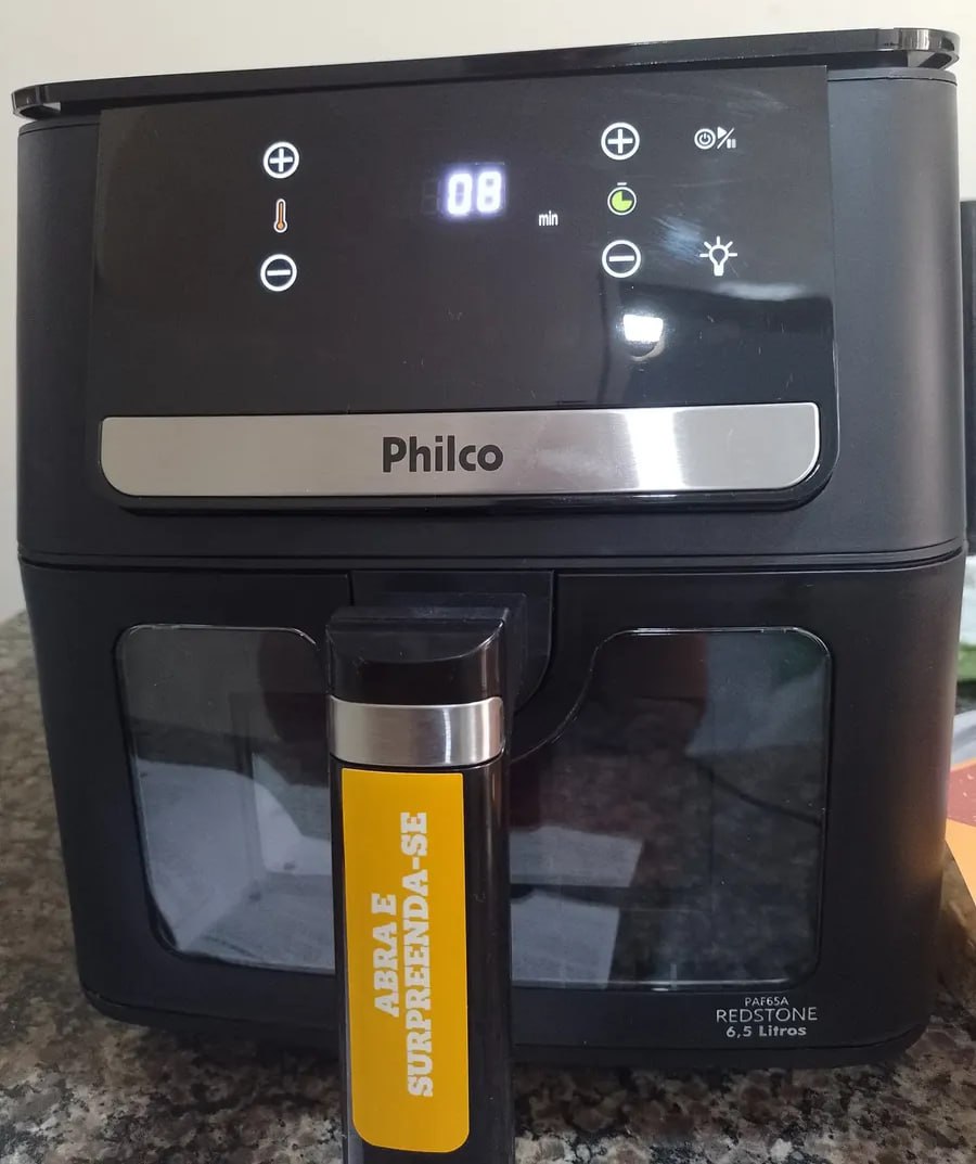 Air Fryer Philco Visor Glass Redstone 1700W 6,5L 127V