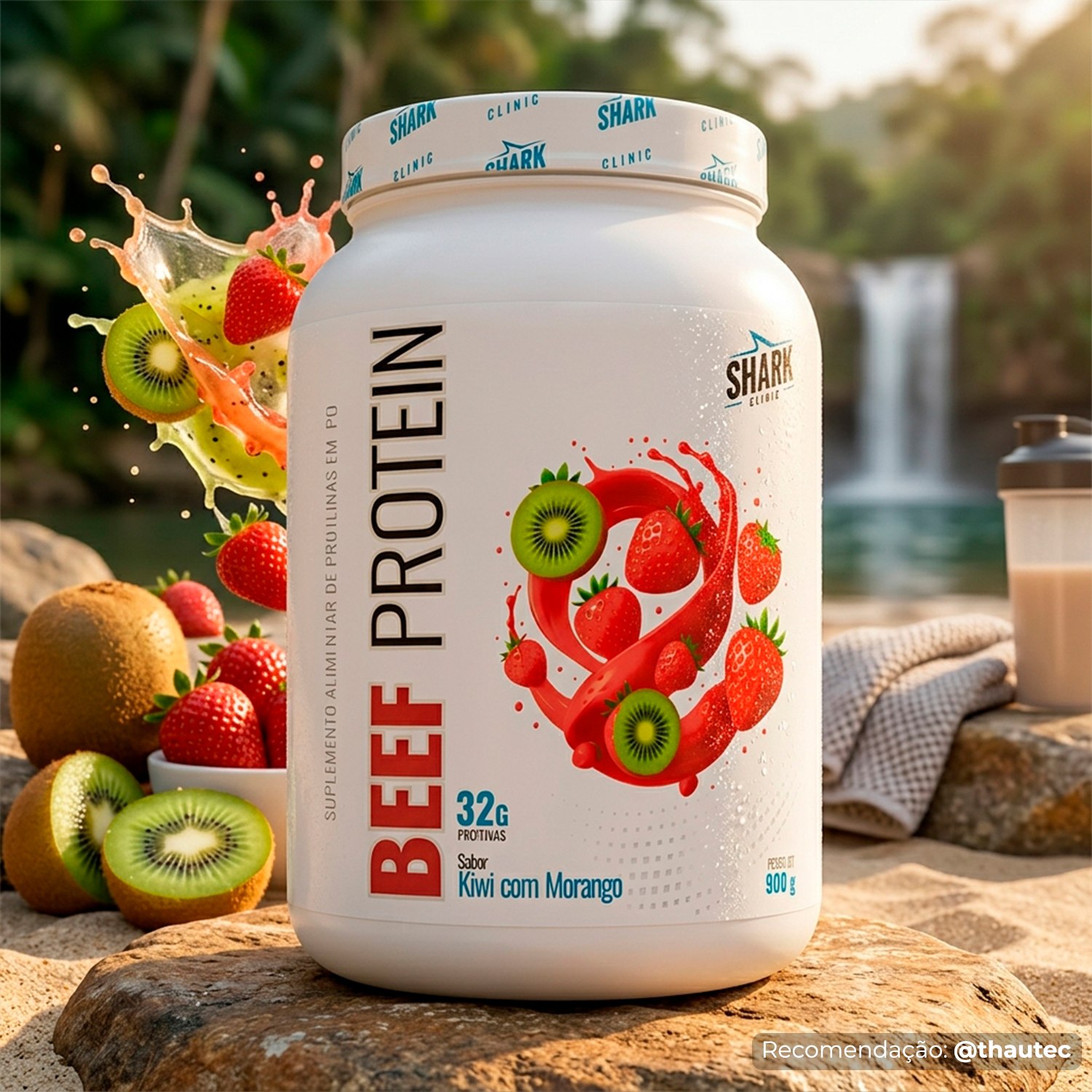 Proteína Isolada Beef Protein 900g Shark Pro Zero Lactose