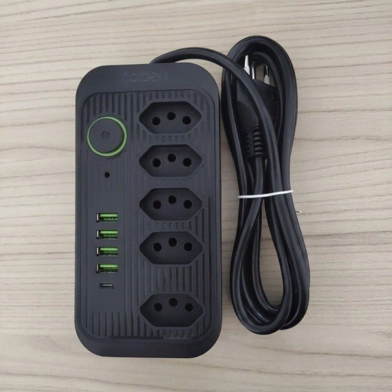 Extensão 2m Coibeu 10 Tomadas + USB Bivolt