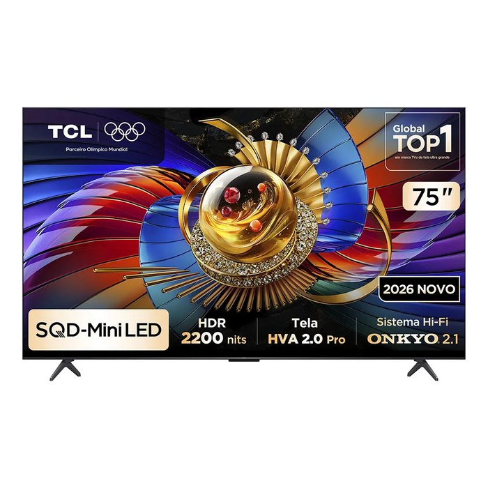 Smart TV TCL 75" Q7D Pro SQD Mini Led 4K 144Hz