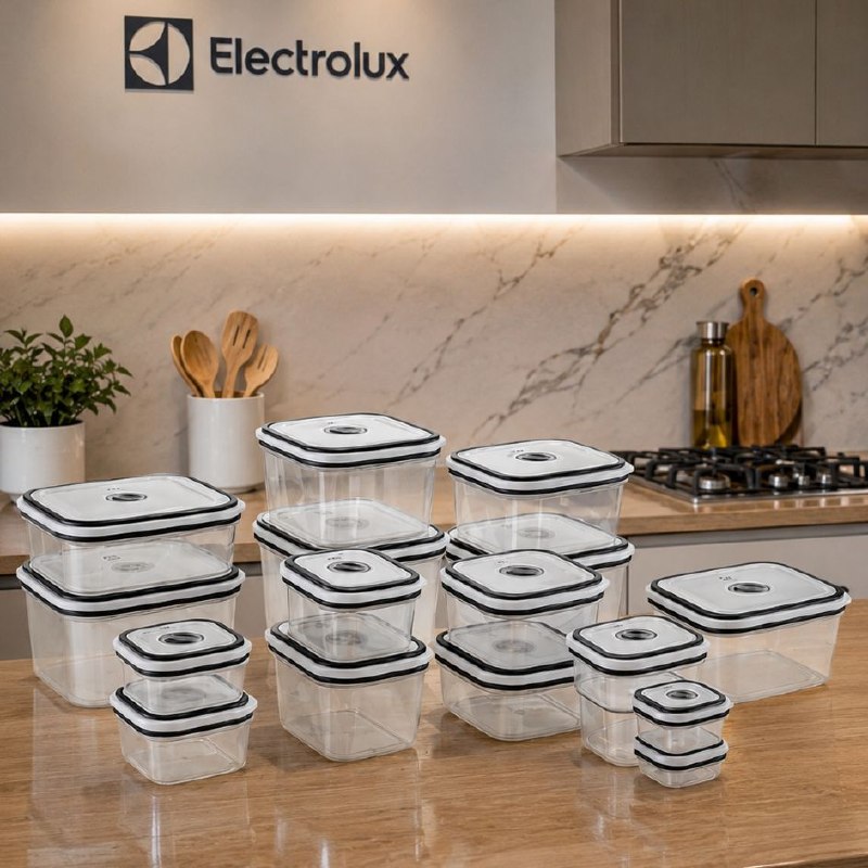 Kit 16 Potes Herméticos Plástico Electrolux com Tampa