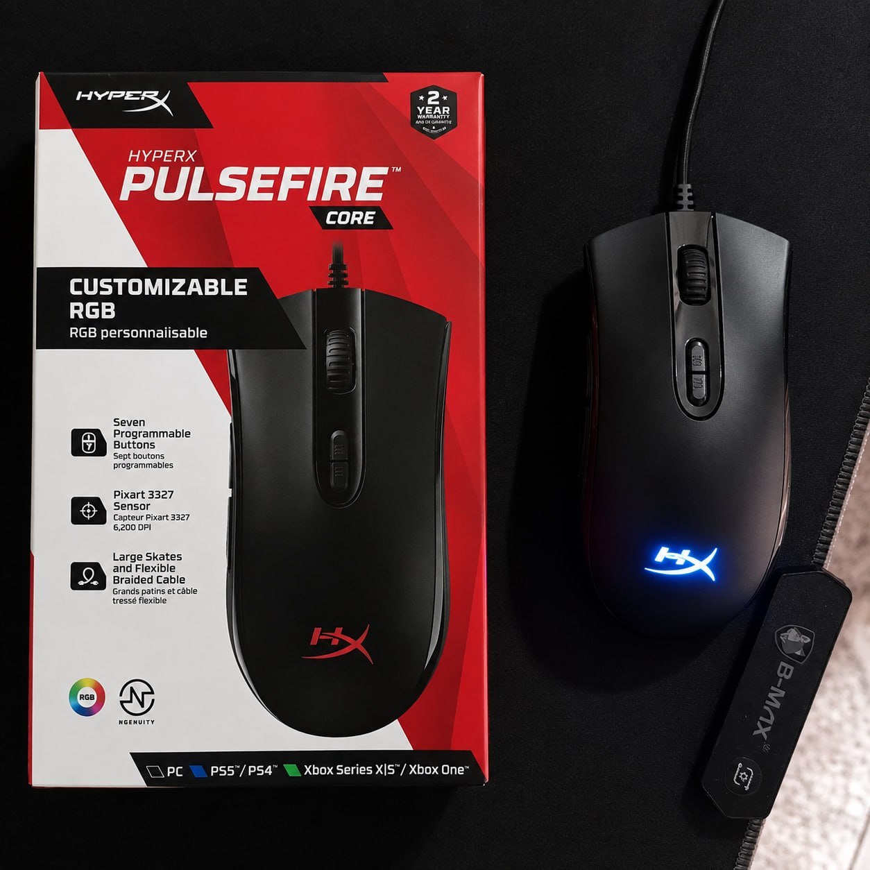 Mouse Gamer HyperX Pulsefire Core RGB 6200 DPIs