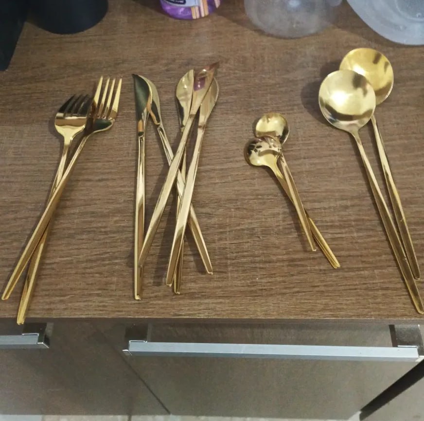 Faqueiro Kit 24 Peças Aço Inox com Detalhe