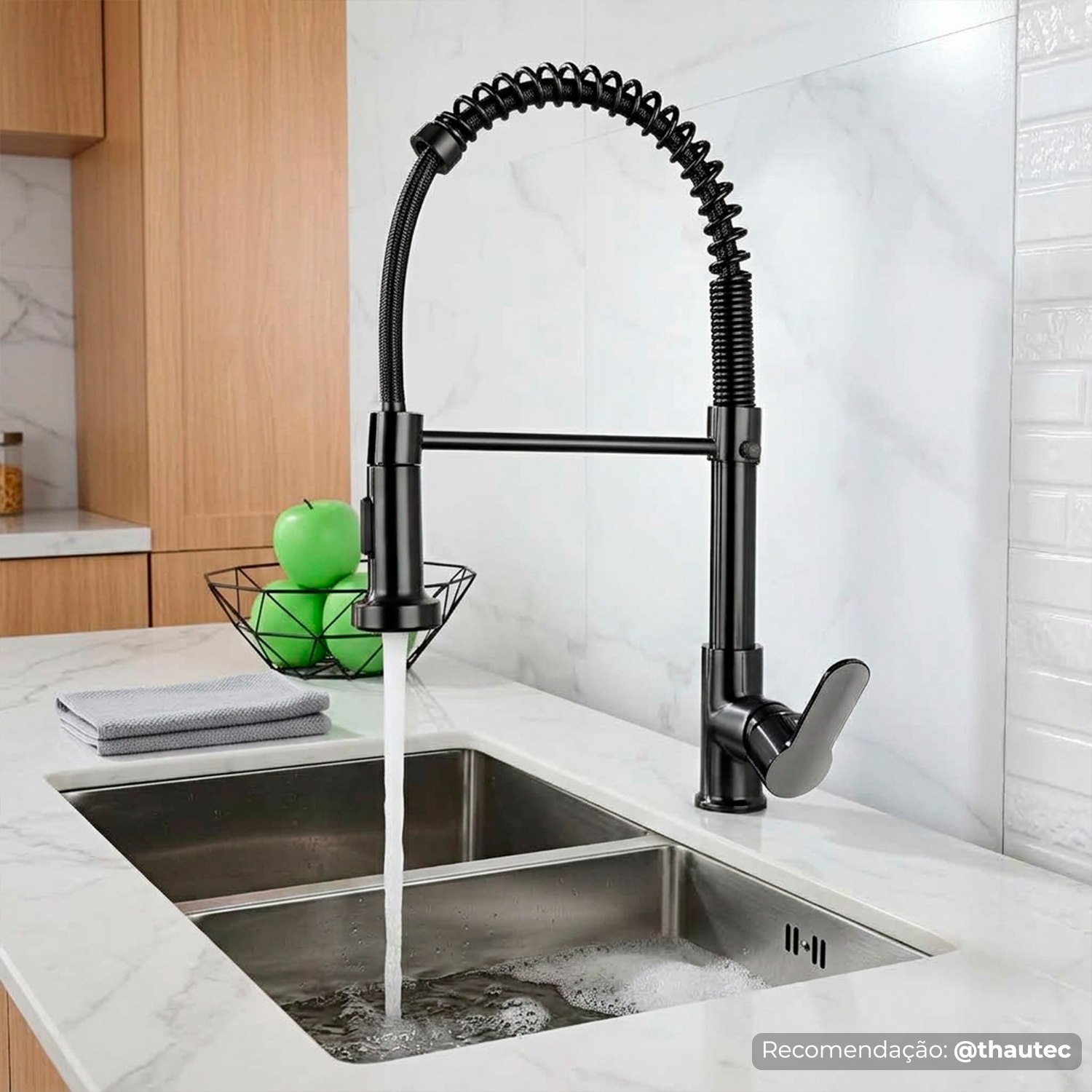 Torneira Cozinha Gourmet Bancada Flexível 360º Monocomando