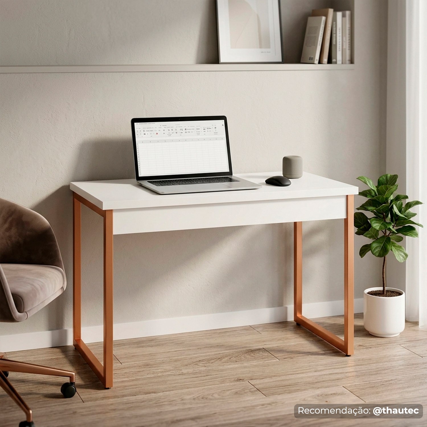 Mesa Home Office Escrivaninha Industrial Estrutura Metálica