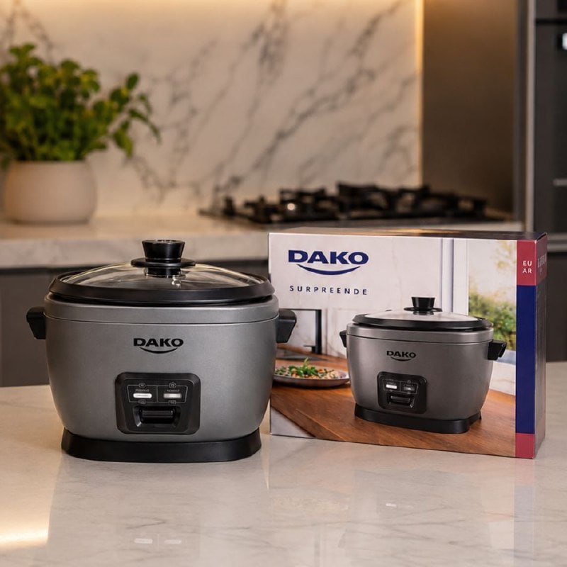 Panela Elétrica de Arroz Dako 700W 4L 10 Xícaras Cinza 220V