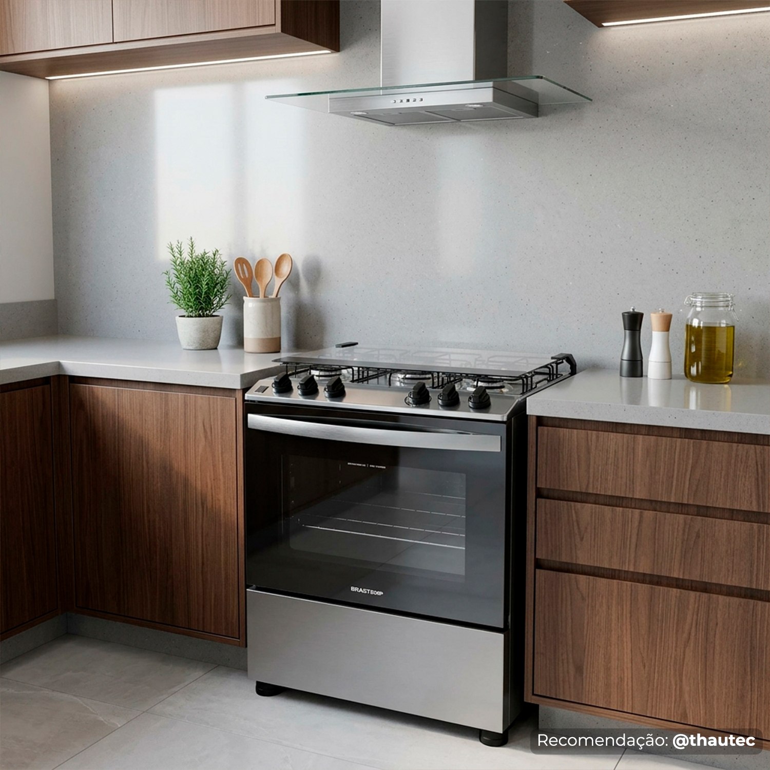 Fogão Brastemp 5 Bocas Duplo Forno Inox BFD5NCR