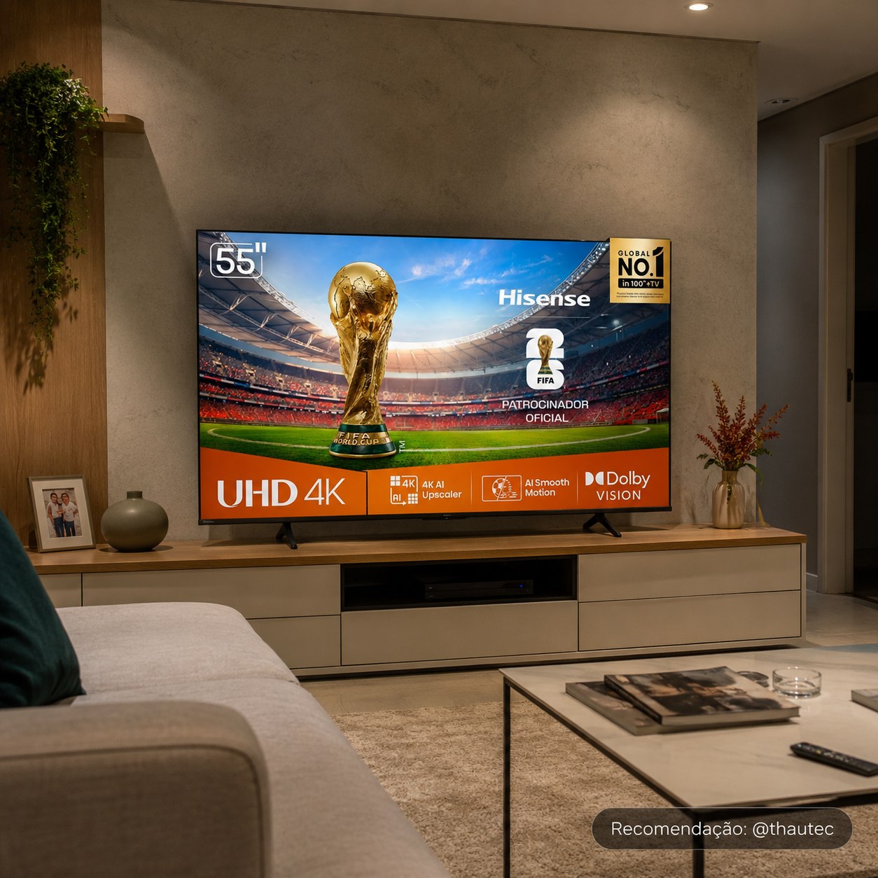 Hisense Smart TV 4K 55" (55A6NV)