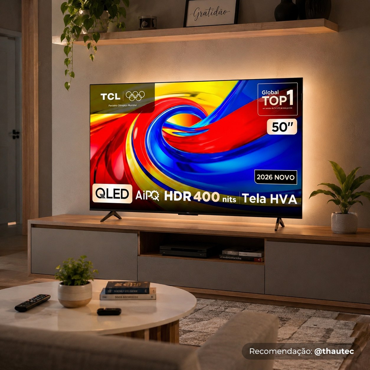 TCL ADVANCED 4K QLED TV 50" 120Hz VRR Dolby Vision