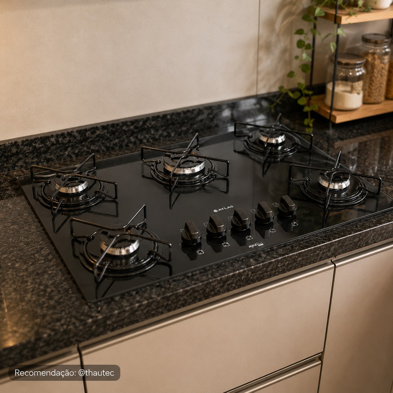 Cooktop 5 Bocas Atlas Agile Up Mega Chama