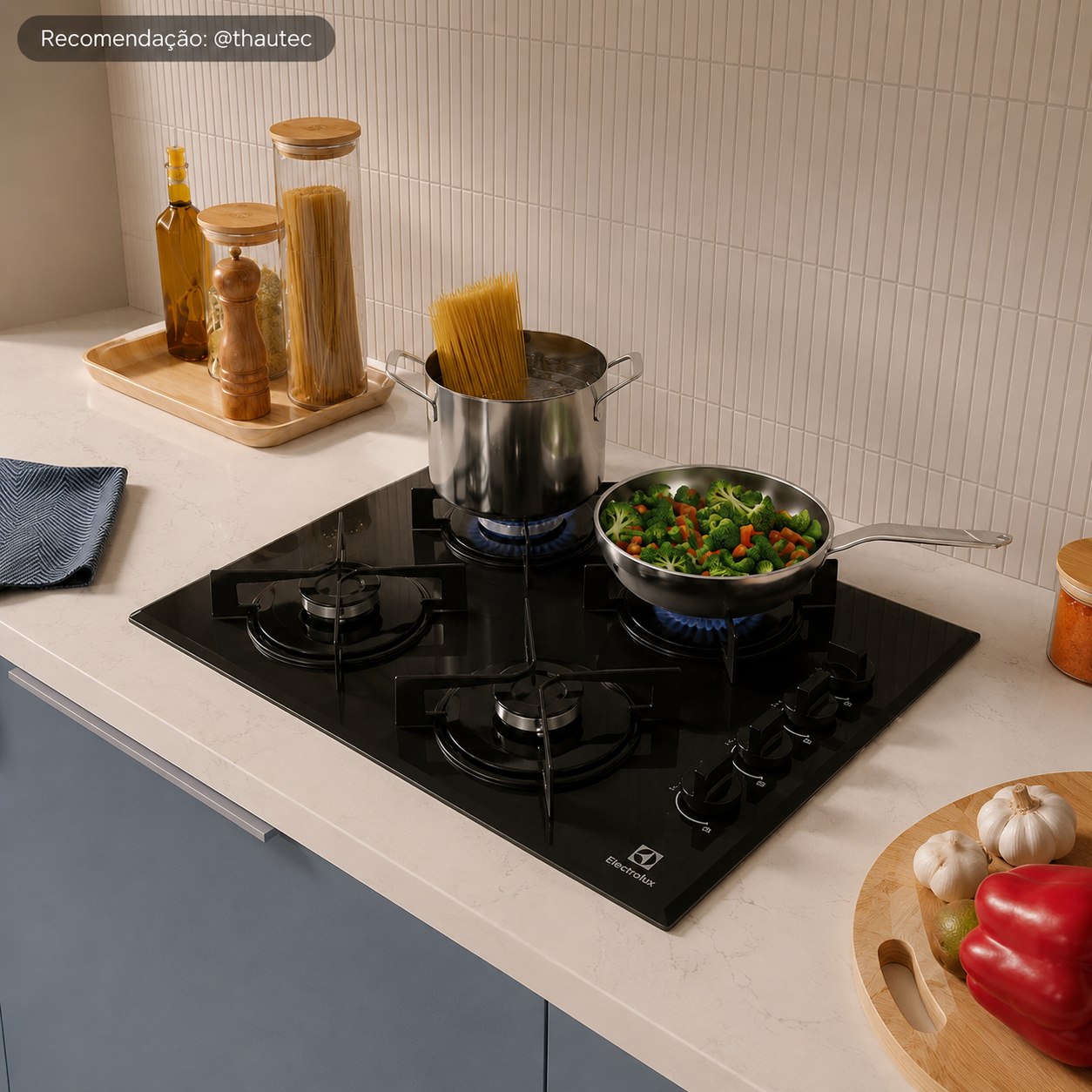 Cooktop 4 Bocas Electrolux Efficient Mesa de Vidro KE4GR
