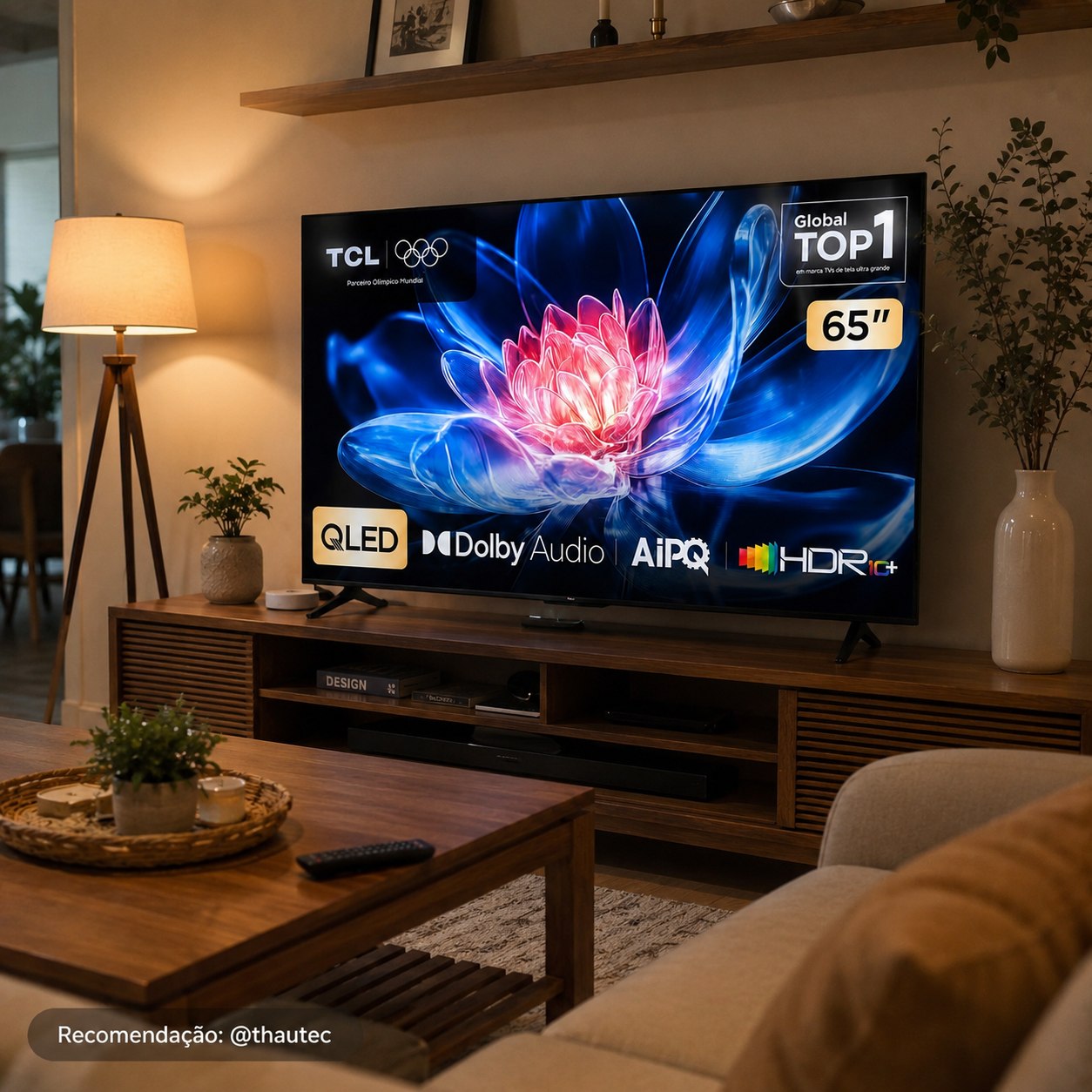 Smart TV TCL 65" QLED 4K HDR10+ (65T6C)